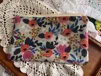 Image 5 of Floral embroidered bag - Pinks and blues
