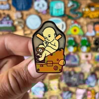 Image 2 of BB Death Stranding Stain Glass Enamel Pin