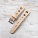 Natural Pigskin Strap In Rally Style - Stitchless