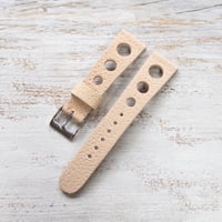 Image 3 of Natural Pigskin Strap In Rally Style - Stitchless