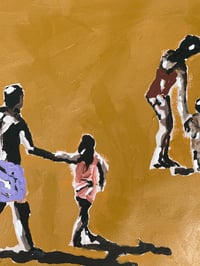 Image 3 of Hold My Hand hand painted Paper Print 