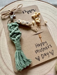 Image 1 of Mother's Day Macrame personalised keychain