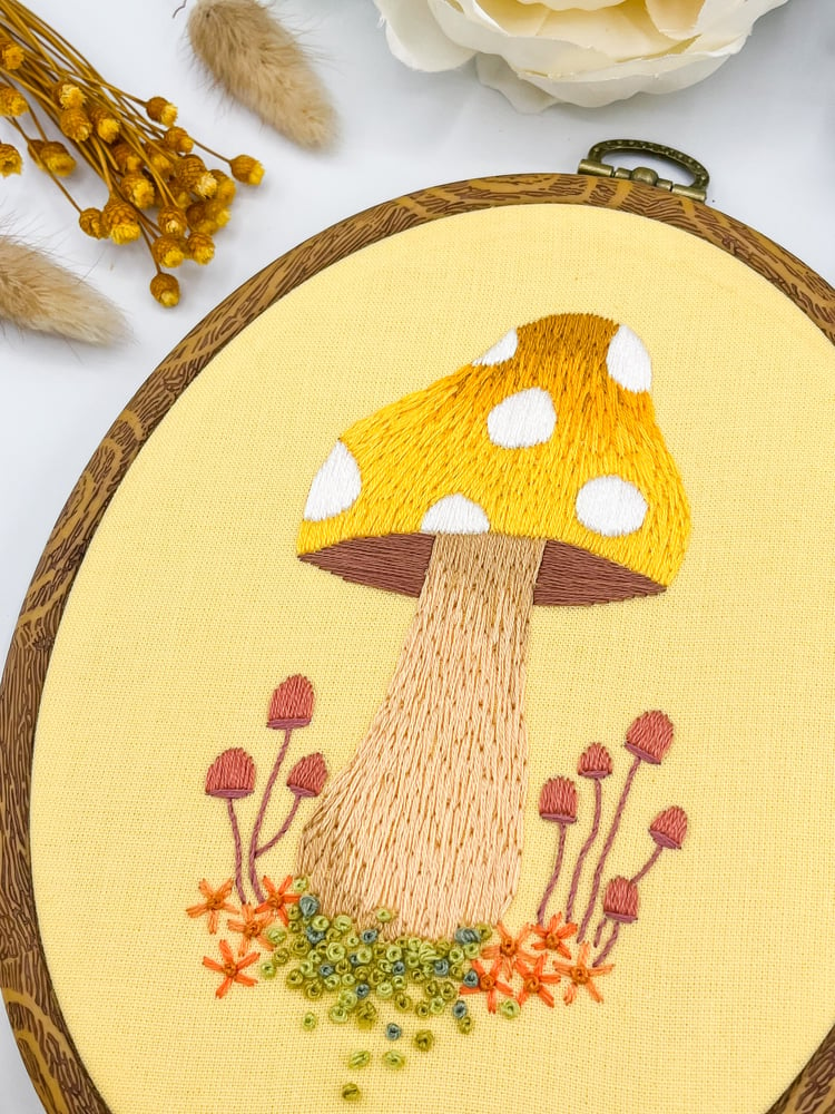 Image of mushroom embroidery