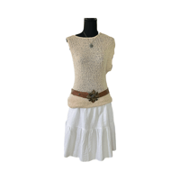 Image 1 of Vivienne Tam One Shoulder Tunic Sweater -M 