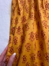 early 1970s BIRKIN saffron Krishna Indian mini dress