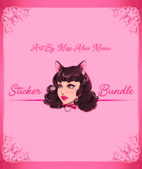 Image 1 of Art by Miss Alice meow sticker bundle