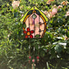 Iridescent peach/pink Fairy Door Windchime