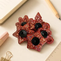 Image 1 of Red Glitter Fidget Spinner • Sparkly Stress Relief Toy • Cute Sensory Gift