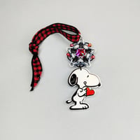 Image 2 of Snoopy Capture Crystal Starflake Ornament