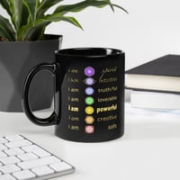 Image 1 of Chakra Affirmations - Black Glossy Mug