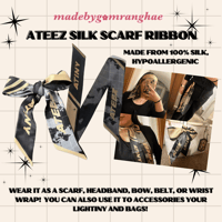 Image 1 of Ateez Silk Scarf Ribbon 