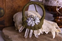 Image 4 of Green wool clear quartz necklace