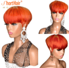 Ombre Orange Color Pixie 100%Human Wig 