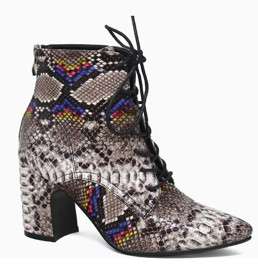 Image of Ariana Snake Skin Booties