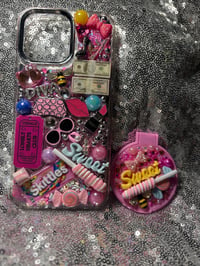 Image 5 of Been that girl iPhone case comes with a mini makeup folding mirror for the divas