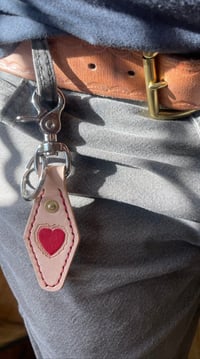 Image 3 of Heart fob trigger snap keychain 