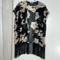 Image 4 of USIA floral fringe kimono duster