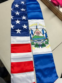 Image 1 of USA - El Salvador Graduation stole 
