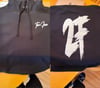 2F Black & White Puff Print Hoodie