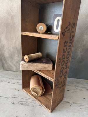 Image of Vintage wooden advertising shelves