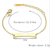 Image 2 of Bar custom name bracelet