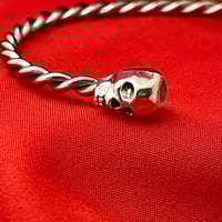Image 1 of Double Twisted Skull Cuff Bracelet 