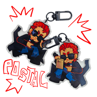 Image 1 of POSTAL DUDE KEYCHAIN/STICKER