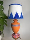 Brick And Blues Ceramic Lamp