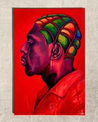 Image 1 of “Man on Fire” Grimy and Vibrant - OG Painting of Meechy Darko on Canvas - RESIN