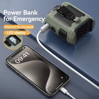 Image 12 of 10,000mAh Portable Waist Fan/Power Bank/LED FLashlight