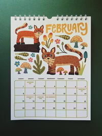 Image 3 of 2026 Illustrated Wildlife Calendar Letter Size