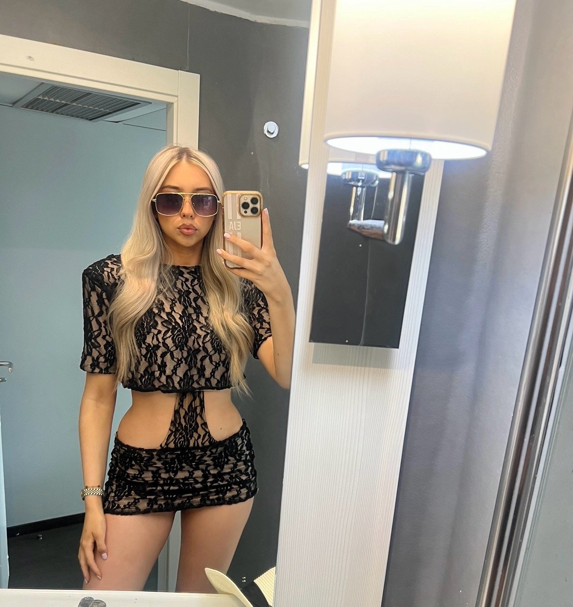 Image of Lace top and skirt co-ord 