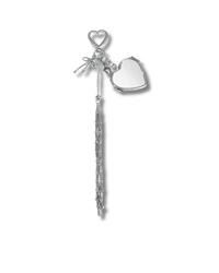 Image 1 of Love in Motion Heart Keychain with Heart Mirror