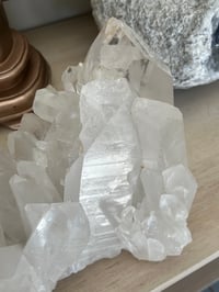 Image 9 of Large Clear Quartz Points Cluster Statement Piece #2132