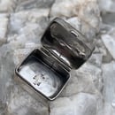 Image 5 of Vintage Rectangular Sterling Silver Pill / Trinket Box with Damele Turquoise 