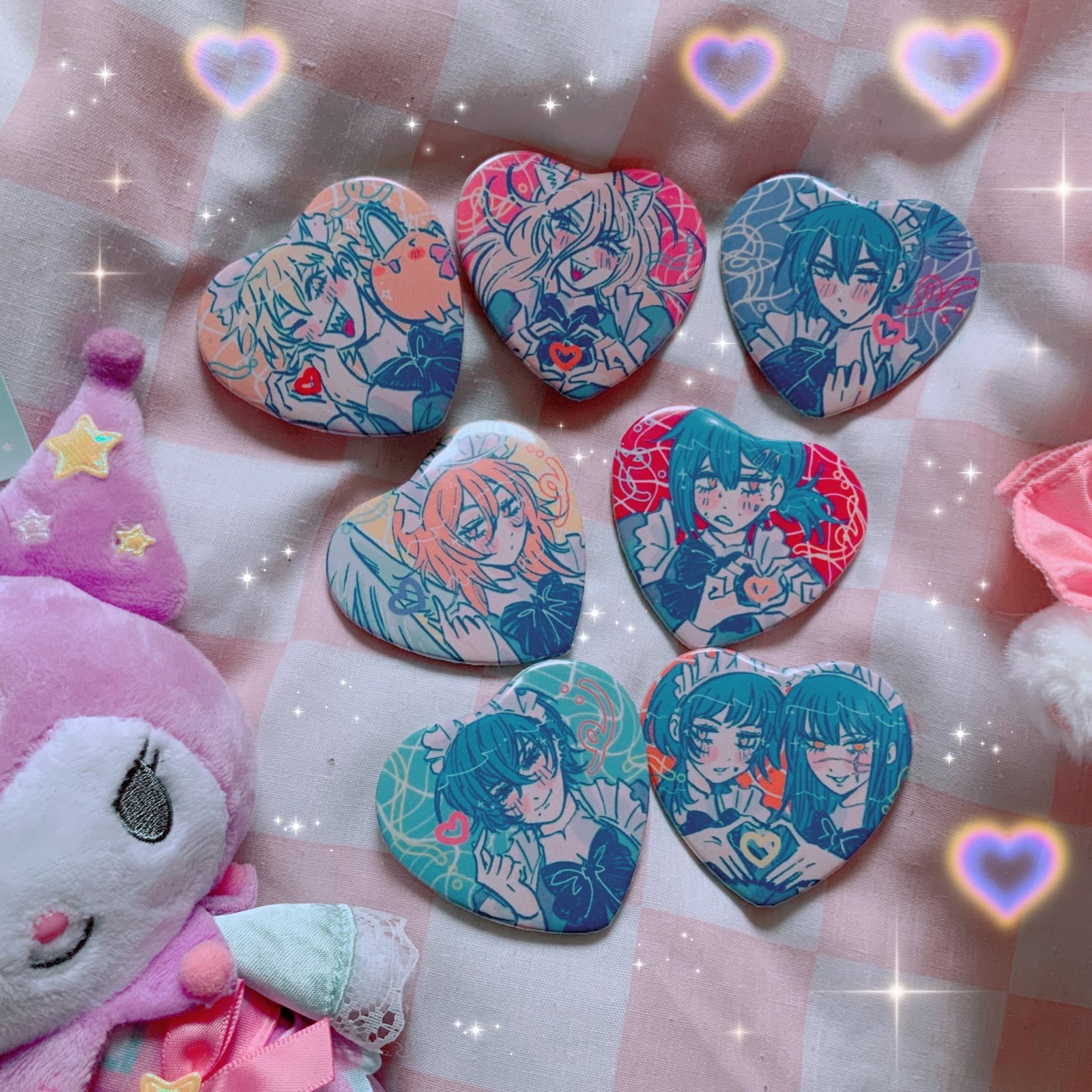 Chainsaw Man Maid 2.25 Heart Badges