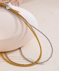 Image 4 of ELENA 18ct Gold Plated Beaded Stacking Necklace