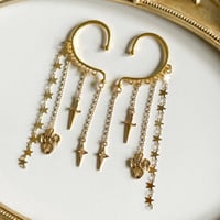 Image 2 of GOLD DRAGON EAR CUFFS