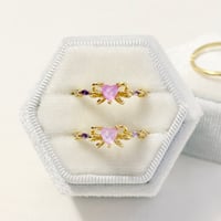 Image 1 of Purple Heart Bow Ring