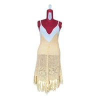 Image 1 of Yellow white dress 