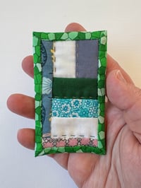 Image 2 of Business Card No. 3 - tiny art quilt 