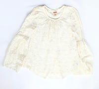 Image 2 of Mossimo Supply Co. Cream Lace Sheer Bell-Long Sleeve Blouse