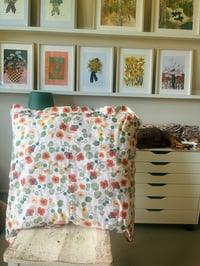 Image 4 of Pre-order Nasturtium Linen Euro Cushion Case