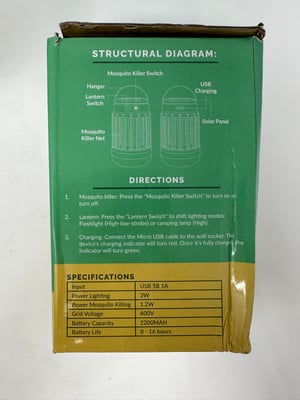 Image of Mozz Guard UV Mosquito Zapper Orange - 2 Units - Free Shipping