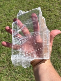 Image 1 of Transparent Selenite Slab | Morocco #3049