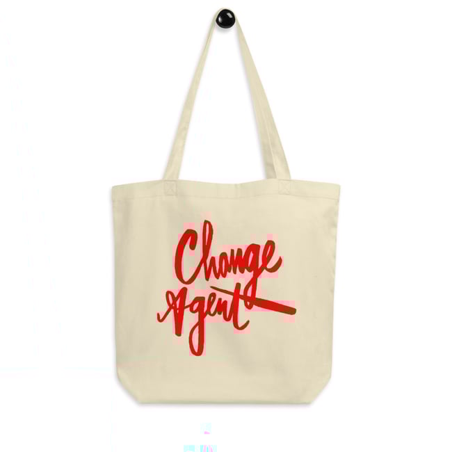 Change Agent Red Script Eco Tote Bag