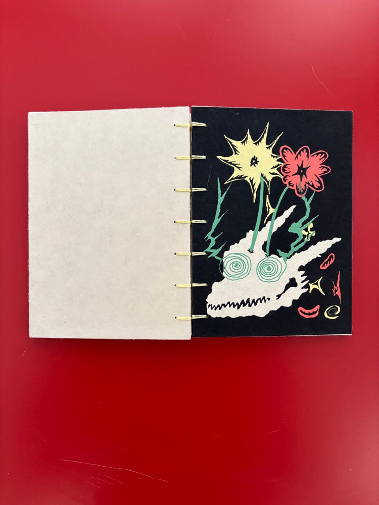 HAND BOUND SKETCH BOOK WITH SCREEN PRINTED COVER