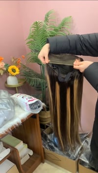 Image 1 of 13x4 HD lace wig  |straight hair|  210%|color 4/27| Indian hair