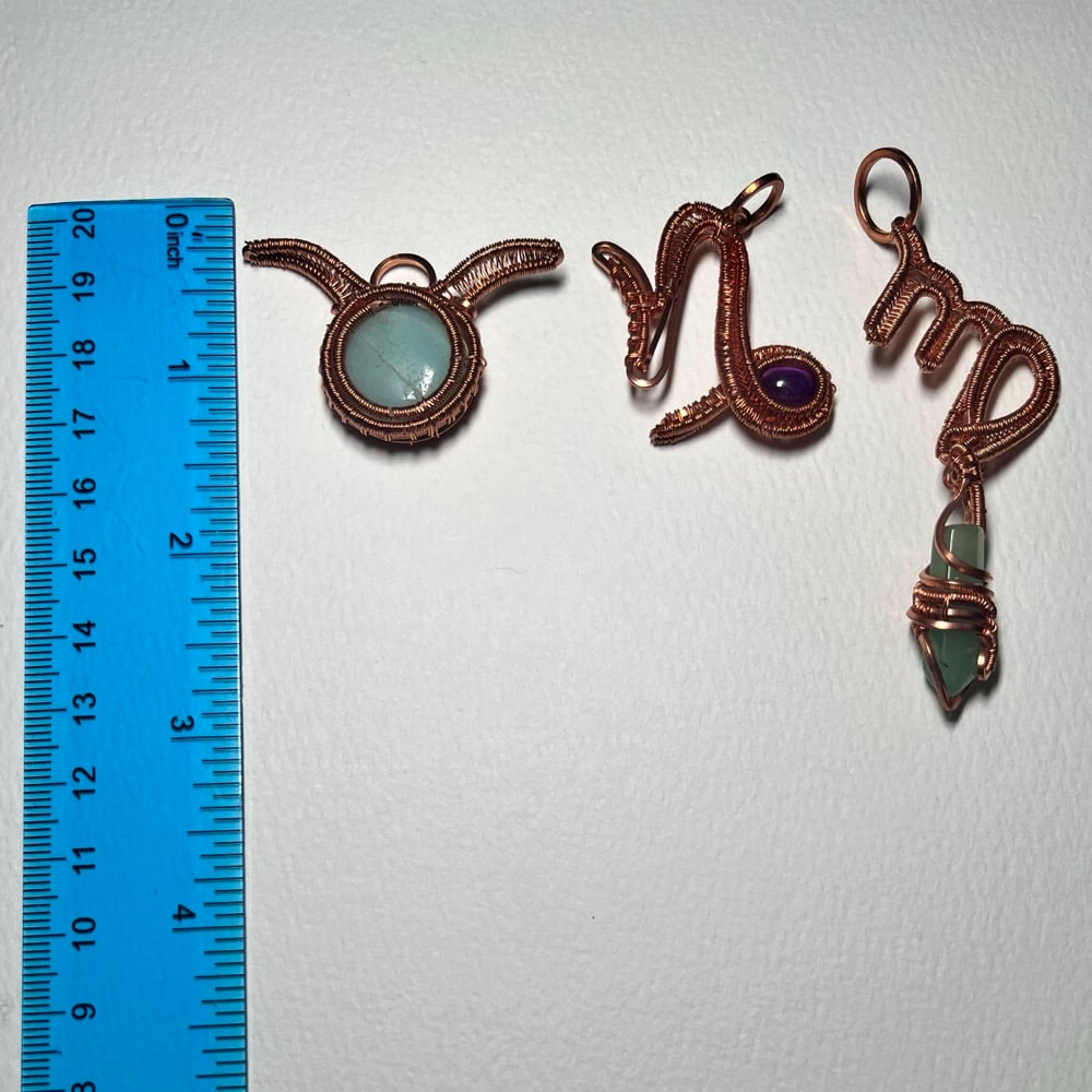 Image of Earth Sign Zodiac Pendants 