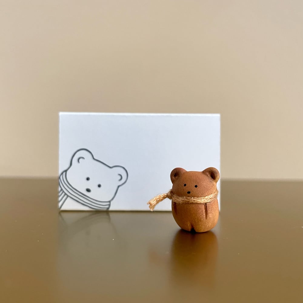 Image of Little Dorimu hand-sculpted Bear in a Matchbox